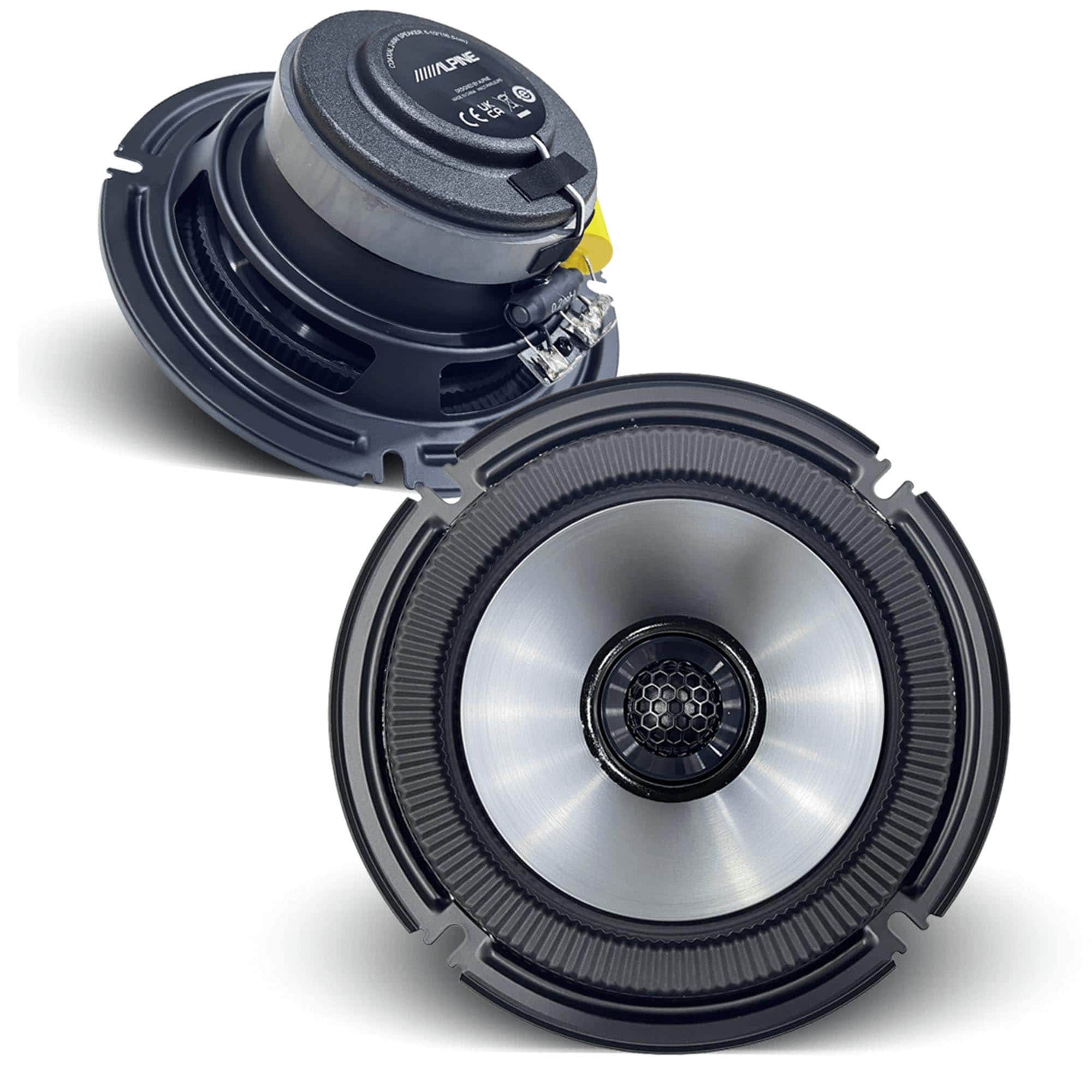 Alpine - BRV-S65 6.5" BassRev™ Speaker Set - Black/Gray