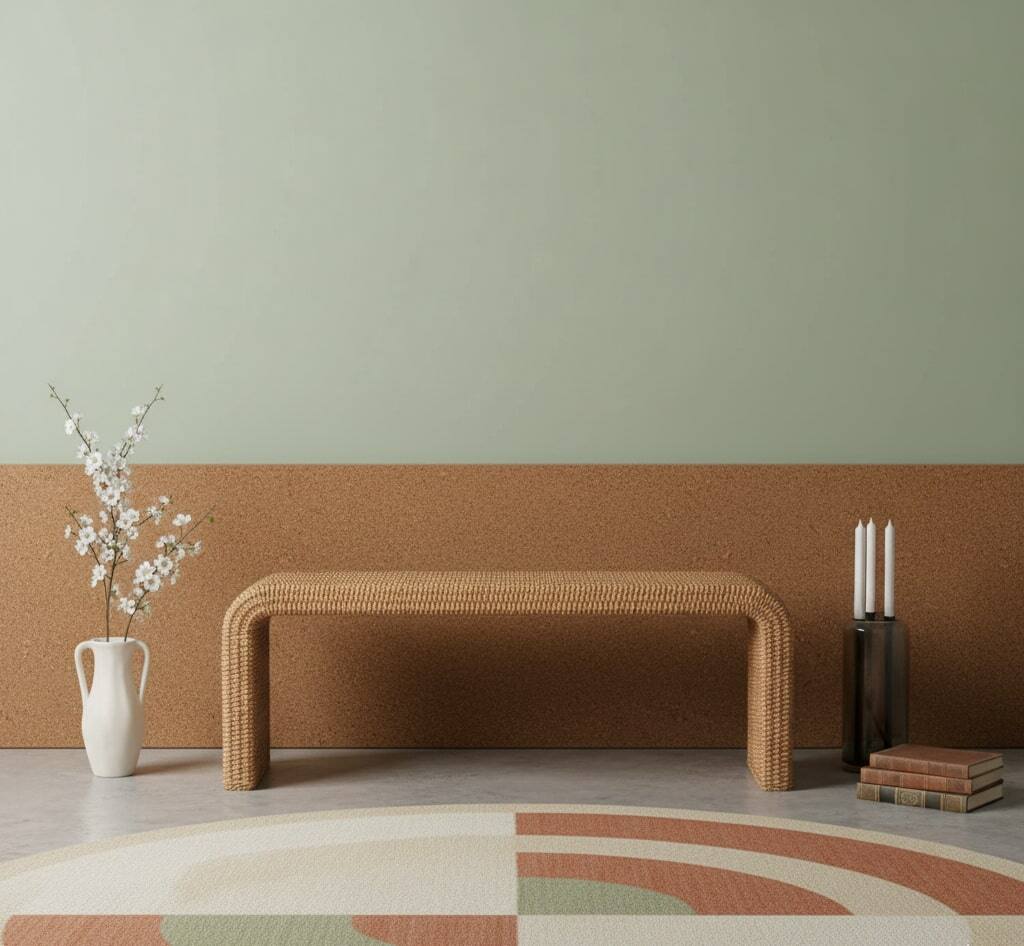 Alt View 5. Artisan Furniture - Artisan Furniture Solid Wood Rattan Weave Bench - Brown.