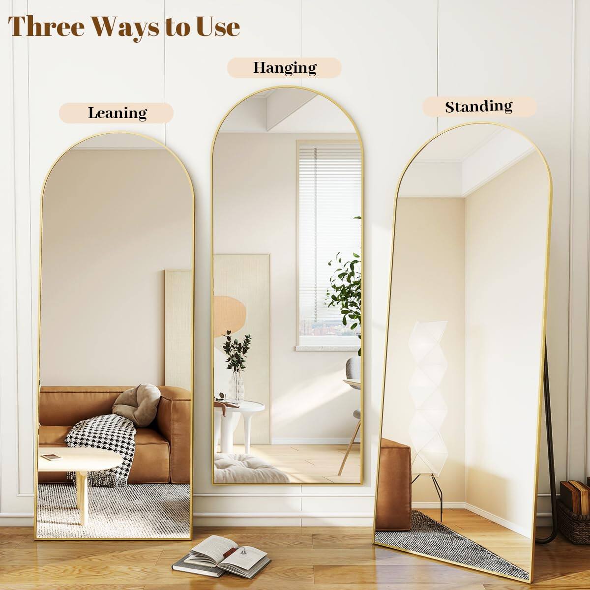 Three Ways to Use  
Leaning  
Hanging  
Standing