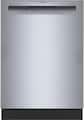 Bosch - 300 Series 24" Front Control Smart Built-In Stainless Steel Tub Dishwasher with 3rd Rack and PrecisionWash, 48 dBA - Stainless Steel