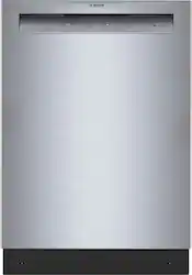 Bosch - 300 Series 24" Front Control Smart Built-In Tub Dishwasher with 3rd Rack and PrecisionWash, 48 dBA - Stainless Steel - Front_Zoom