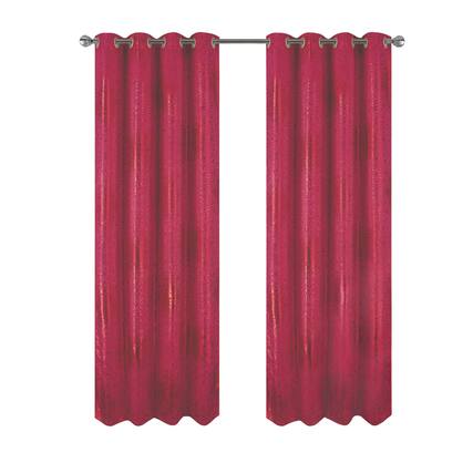 Front. RT Designers Collection - RT Designers Collection Helena Halo Foil Blackout Polyester Window Curtain Grommet Panel 52" x 84" Red - Red.
