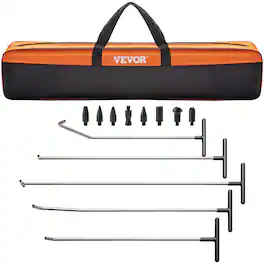 VEVOR - Rods Dent Removal Kit, 13 Pcs Paintless Dent Repair Tool, 5 Pcs Stainless Steel Dent Rods, 8 Pcs Tapper Heads