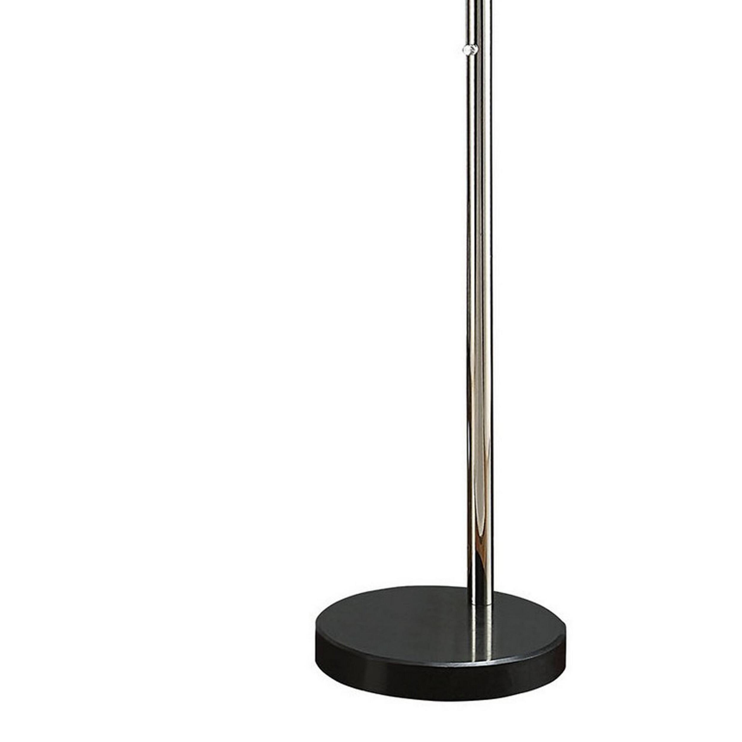 Back. Manhattan Lane - 92 Inch 3 Arm Arc Floor Lamp with Modern Round Metal Base.