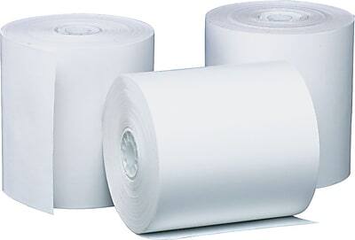 Alt View 1. PM Company - PM Company Thermal Cash Register Paper Rolls, 3-1/8" x 230', BPA Free, 8/Pack (9090-3216) - White.