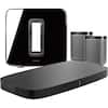 Two PLAY:1 Speakers (Black), PLAYBASE (Black) & SUB (Black) Package-Front_Standard