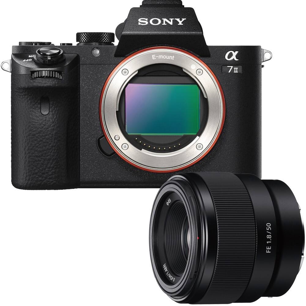 Best Buy Sony Alpha a7 II FullFrame Mirrorless Camera with 50mm Prime Lens