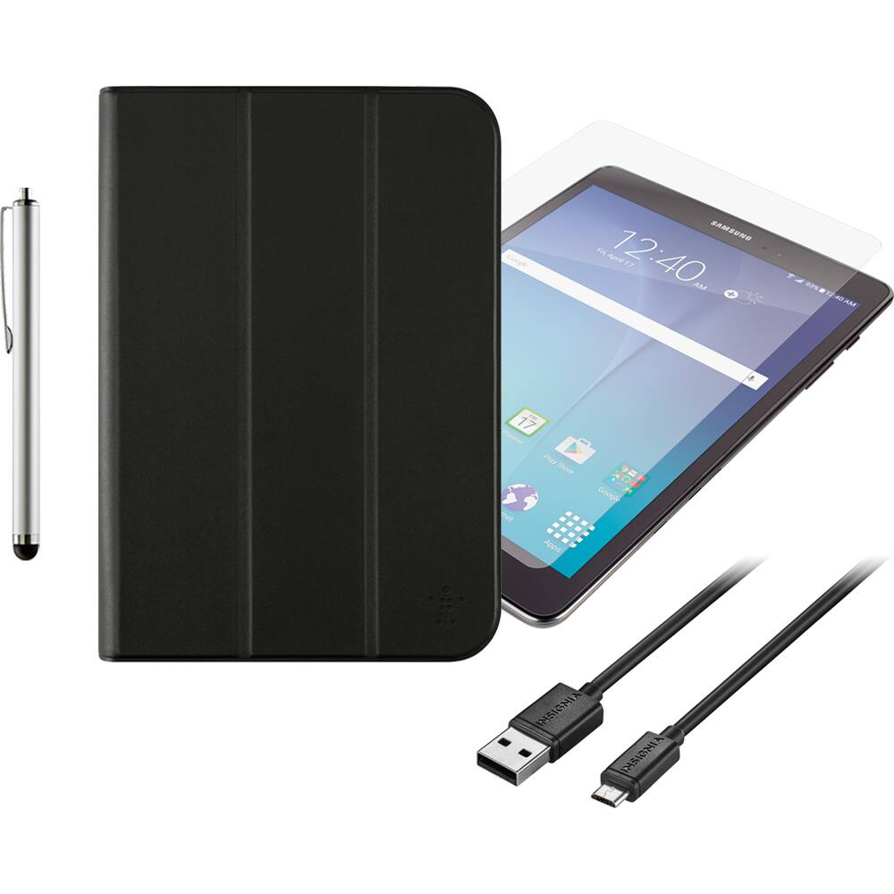 Best Buy Charging Cable, Belkin Case, ZAGG Screen Protector and Insignia Stylus Accessory