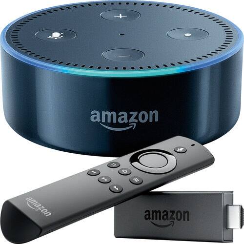 Fire TV Stick with Alexa Voice Remote & Echo Dot (2nd Generation) - Black-Front_Standard