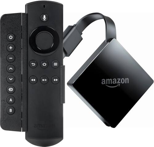 Fire TV with 4K Streaming and Alexa Voice Control & Sideclick Universal Remote Attachment for Amazon Fire TV-Front_Standard