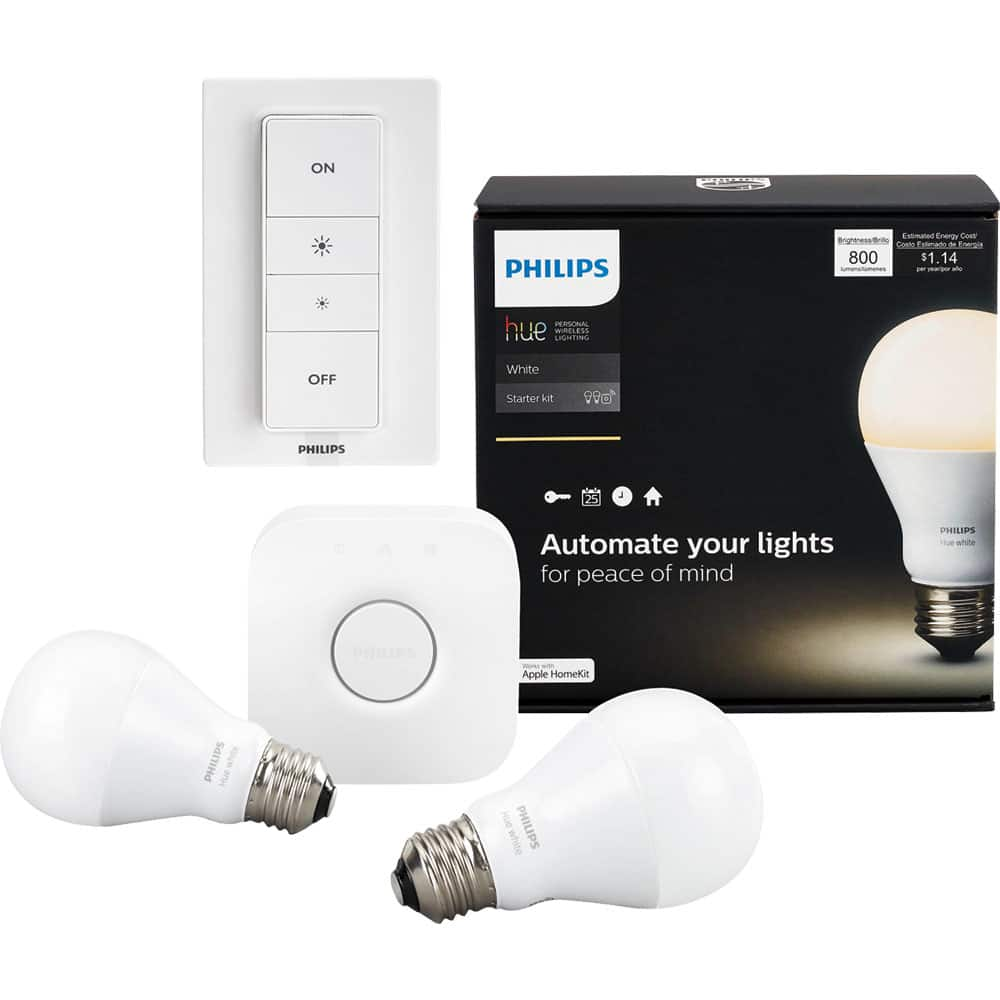 Best Buy: Philips Hue Wireless Dimmer Switch with Remote & A19 Wireless ...