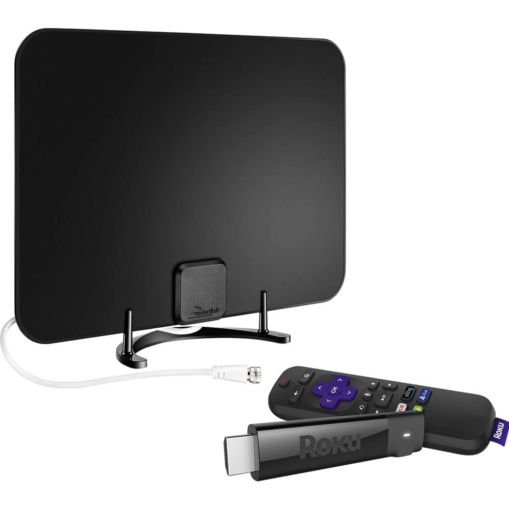 Roku Streaming Stick+ & Rocketfish™ Ultra Thin HDTV Antenna Package