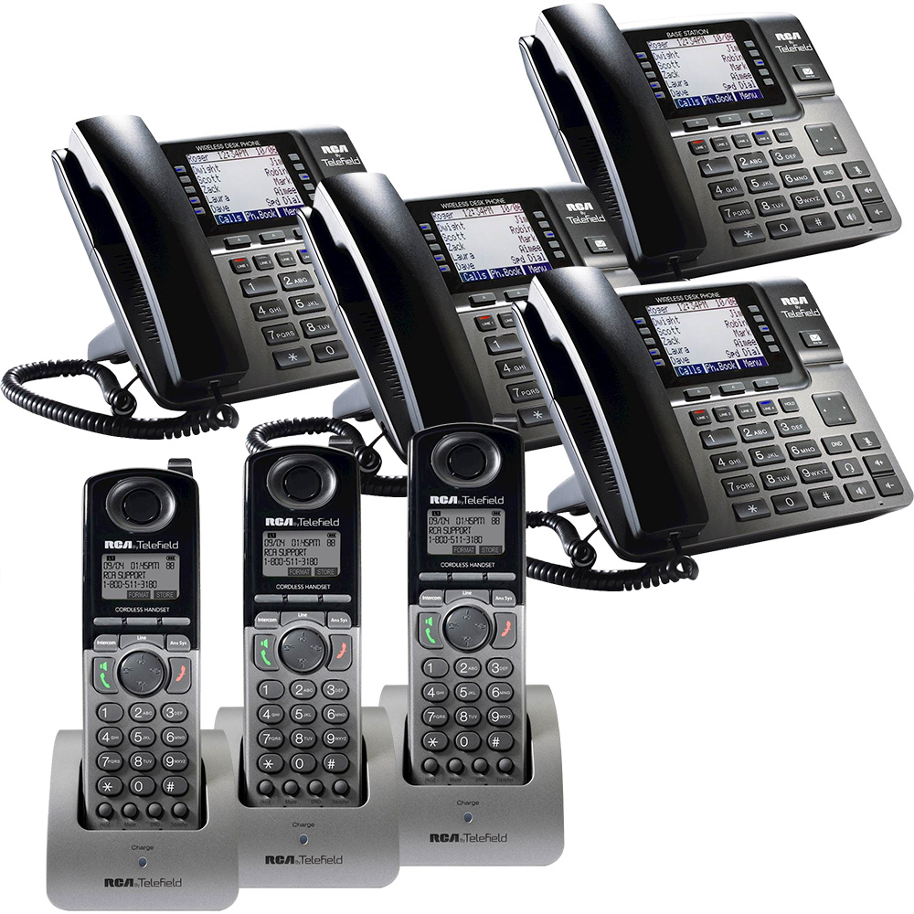 Best Buy Rca 4 Line Expandable Business Phone System With 4 Desk