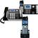 Front Zoom. 2-Line Cordless Expandable Small Business Phone System with Cordless Base, Cordless Desk Phone and 2 Cordless Handsets.