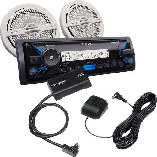 DXSM5511BT In-Dash Digital Media Receiver with Marine Speakers & SiriusXM Connect Satellite Radio Vehicle Tuner Package-Front_Standard