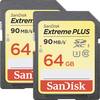 Two SanDisk 64GB Extreme Plus Memory Cards-Front_Standard