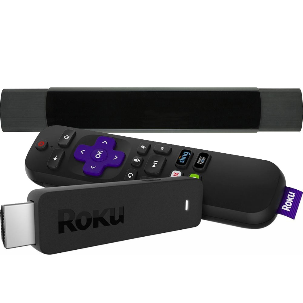 GE UltraPro Bar HD 400 Indoor Amplified Antenna & Roku Streaming Stick