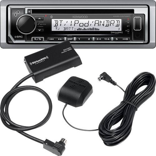 In-Dash CD/DM Receiver with Built-In Bluetooth & Sirius XM Connect Satellite Radio Vehicle Tuner Package-Front_Standard