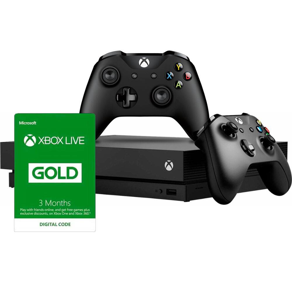 Best Buy Microsoft Xbox One X with Controller and 3 Months Xbox Live