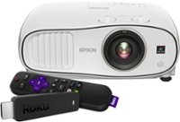 Front Zoom. Home Cinema 3700 1080p 3LCD Projector & Roku Streaming Stick Package.