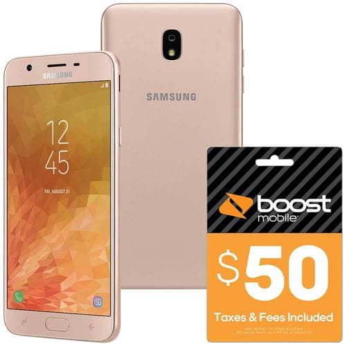 Samsung Galaxy J7 Refine Prepaid Cell Phone & Re-Boost $50 Prepaid Phone Card Package-Front_Standard 