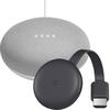Chromecast (Latest Model) Streaming Media Player (Charcoal) and Google Home Mini Smart Speaker (Chalk) Package-Front_Standard