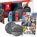 Front. Nintendo - Switch 32GB Console with Neon Red/Neon Blue Joy-Con Controllers, Super Smash Bros. Ultimate and Collectible Coin Package.