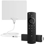 Best Buy Amazon Fire Tv Stick 4k Streaming Media Player Mohu Leaf 50 Indoor Amplified Hdtv Antenna Package