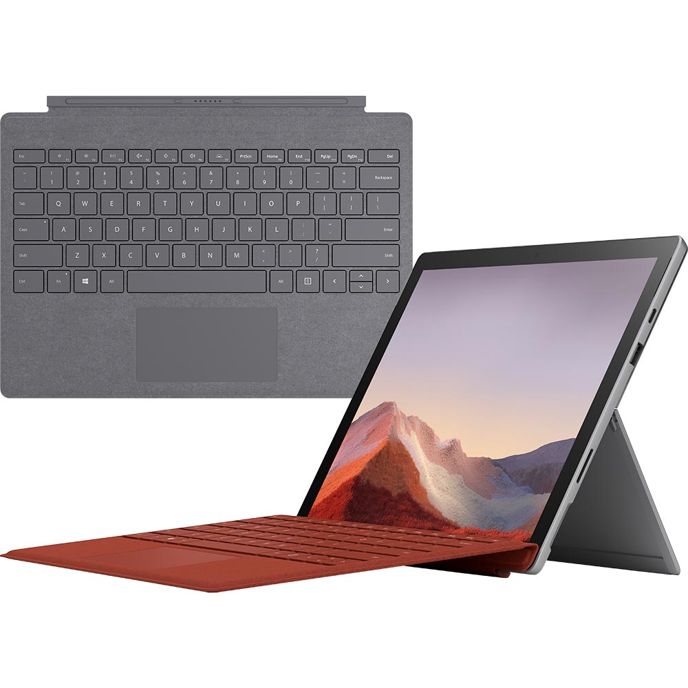 Microsoft Surface Pro 7+ 12.3” Touch-Screen Intel Core i3 8GB Memory 128GB  SSD with Black Type Cover Platinum DTI-00001 - Best Buy