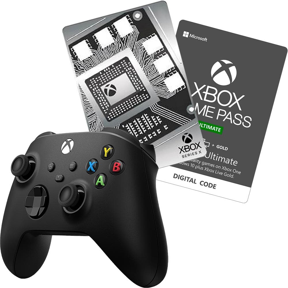 Controller for Xbox Series X (Carbon Black) with Xbox Game Pass Ultimate (3 Months) & Xbox Series X Collectible Card-Front_Standard 