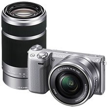 Sony NEX5T 16.1MP Compact System Camera with 16-50mm Lens - Silver