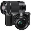 Sony Alpha a5100 24.3MP Compact System Camera with 16-50mm Retractable Lens - Black & Extra 55-210mm Lens - Front Detail