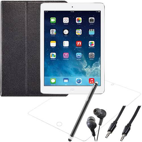 iPad Air WiFi 16GB (Silver), Screen Protector, Case, Stylus, Audio