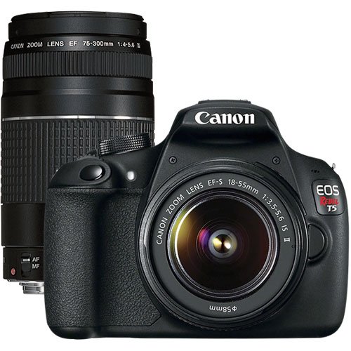 Canon EOS Rebel T5 18.0MP DSLR Camera with 18-55mm Lens & Extra 75 ...