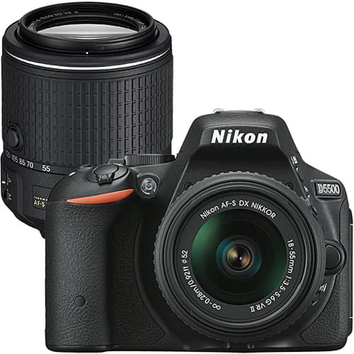 Nikon D5500 24.2MP DSLR Camera with 1855mm Lens & Extra 55200mm Lens
