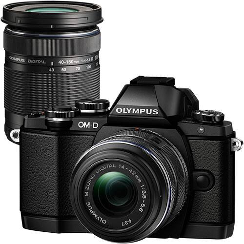 Olympus OMD EM10 16.1MP Mirrorless Camera with 1442mm Lens and Extra 40150mm Telephoto Zoom