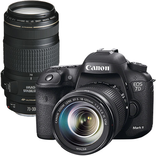 Best Buy: Canon EOS 7D Mark II DSLR Camera with 18–135mm Lens & Extra