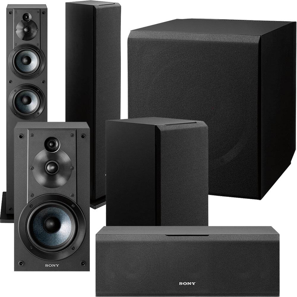 Sony 5.1 Speaker System 2 Floorstanding Speakers, Bookshelf Speaker