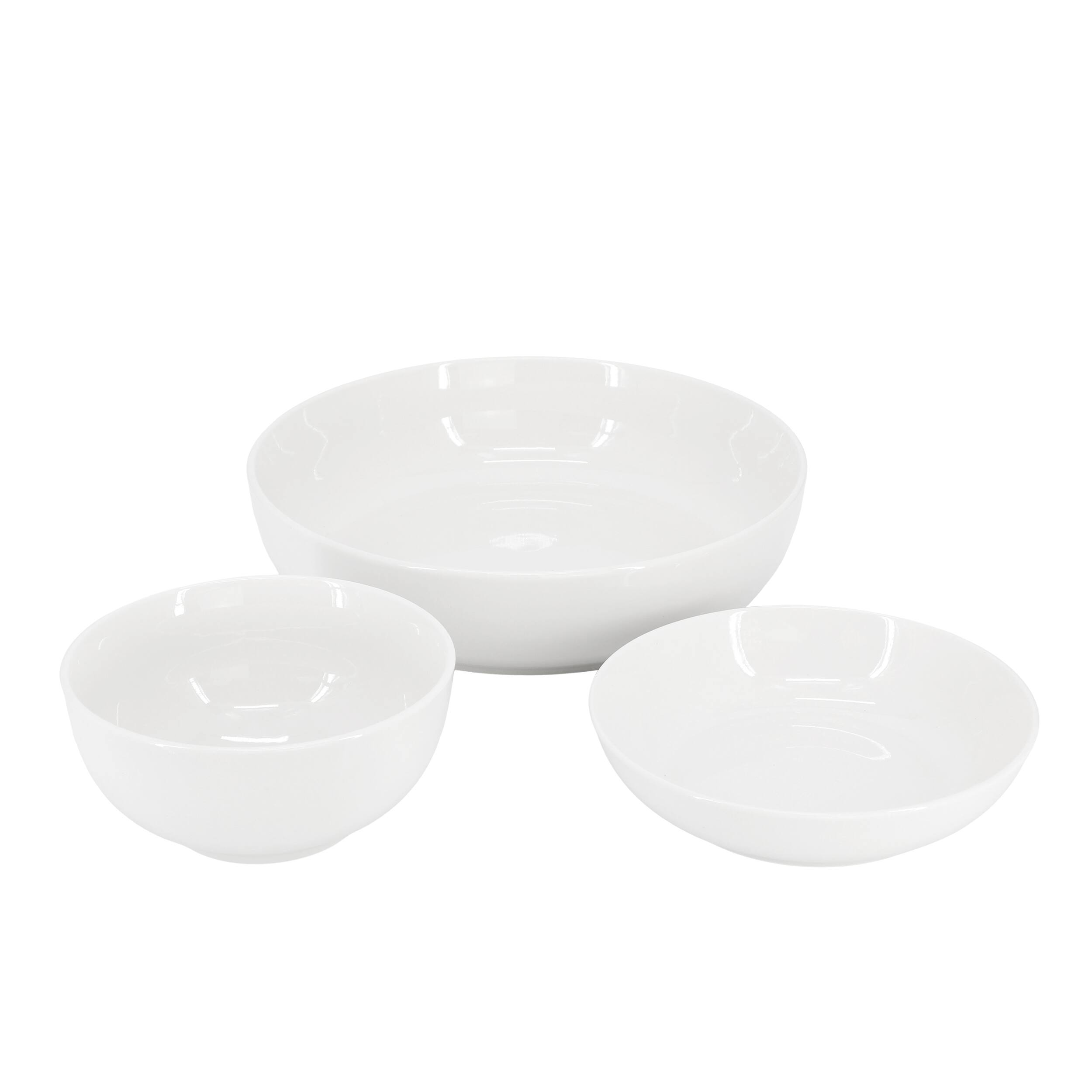 Alt View 3. Elama - Elama Iris 32 Piece Porcelain Dinnerware Set with 2 Large Serving Bowls in White - White.
