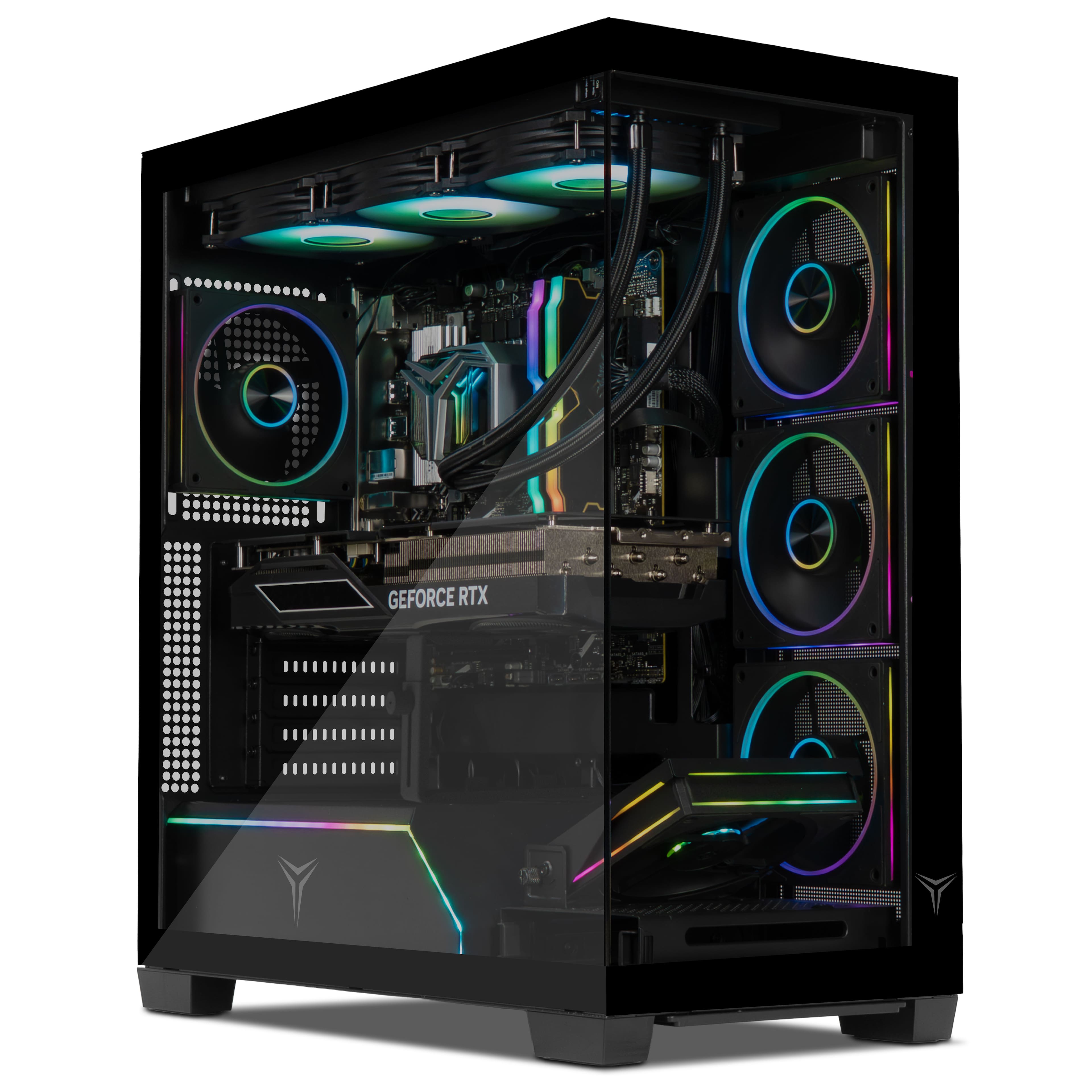 YEYIAN - Gaming PC. AMD Ryzen 7 7800X3D, NVIDIA RTX 5070, 360mm AIO, 2TB NVMe, 32GB RAM, 850W. Model YPA-AX780DC-5701U - Black