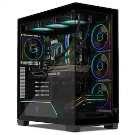 YEYIAN - Gaming PC. AMD Ryzen 7 7800X3D, NVIDIA RTX 5070, 360mm AIO, 2TB NVMe, 32GB RAM, 850W. Model YPA-AX780DC-5701U - Black