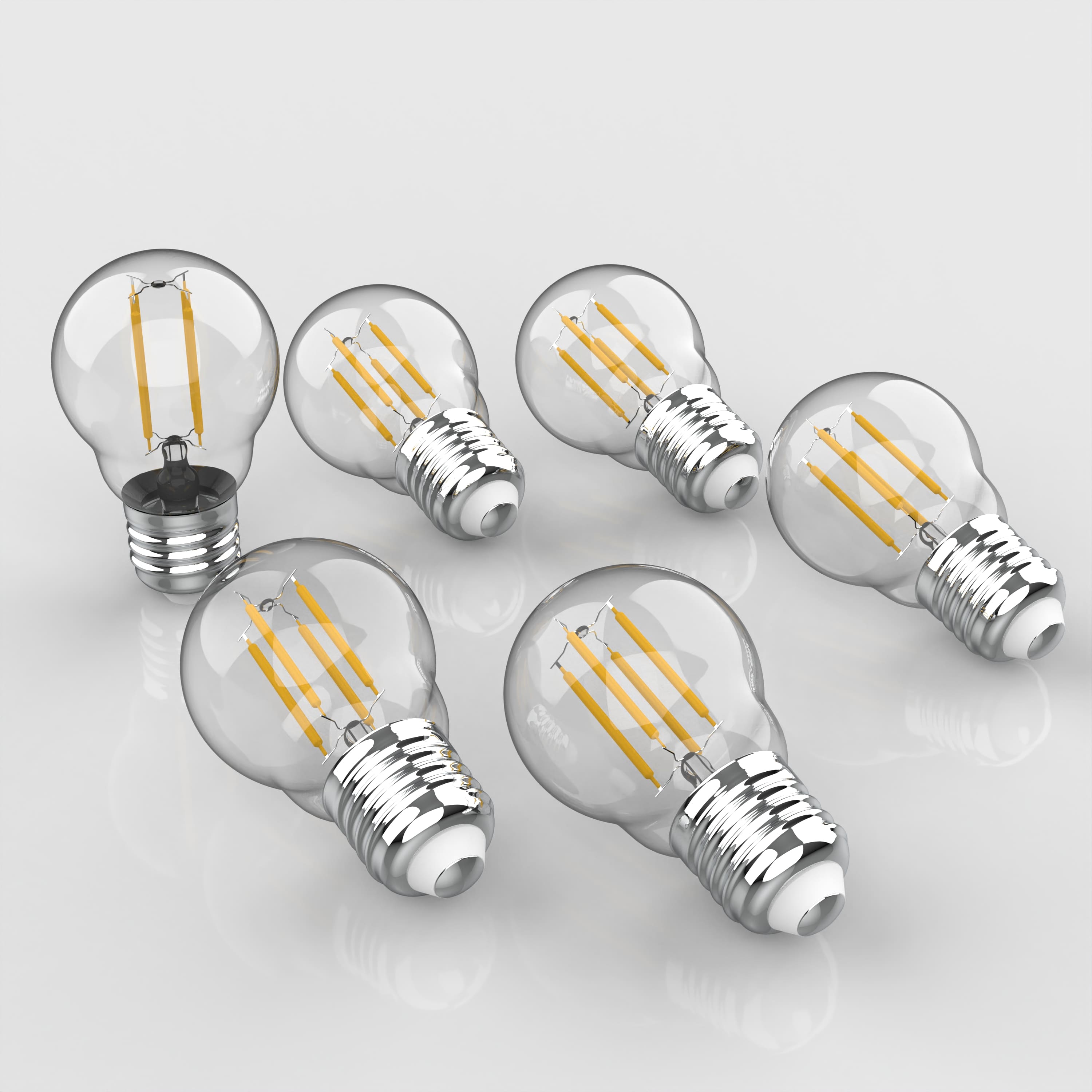 Jonathan Y - Classic Non-Dimmable G45-4W LED Edison Bulbs with E26 Base, 80+ CRI, Warm White 2700K, 420 Lumens, (Pack of 6) - Clear price history on PriceWatchPro