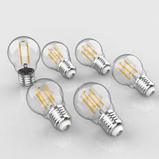 Front. Jonathan Y - Classic Non-Dimmable G45-4W LED Edison Bulbs with E26 Base, 80+ CRI, Warm White 2700K, 420 Lumens, Clear (Pack of 6) - Clear.