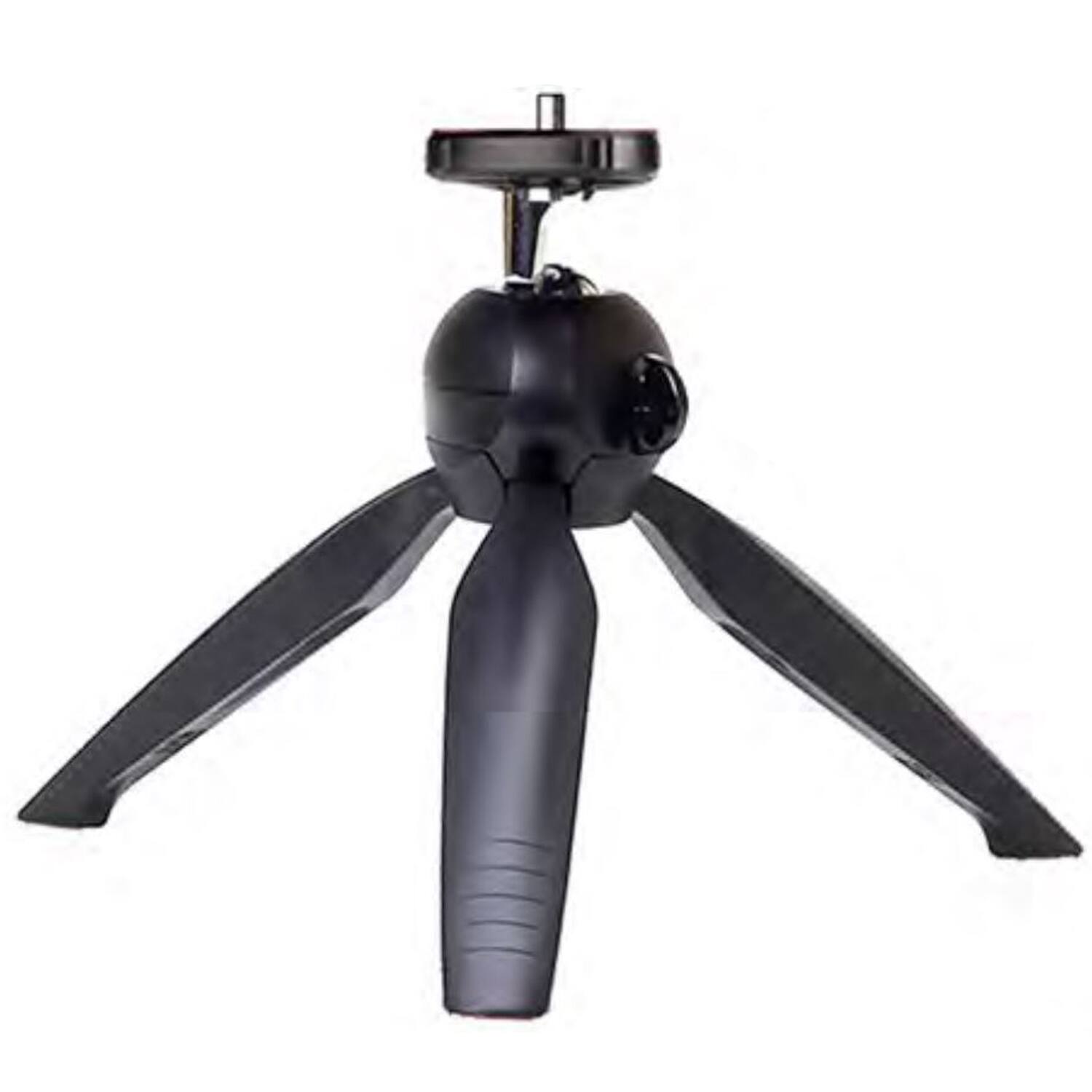 Left. Vidpro - 6" Tabletop Tripod & HandGrip with Articulating Ball Head - Black.