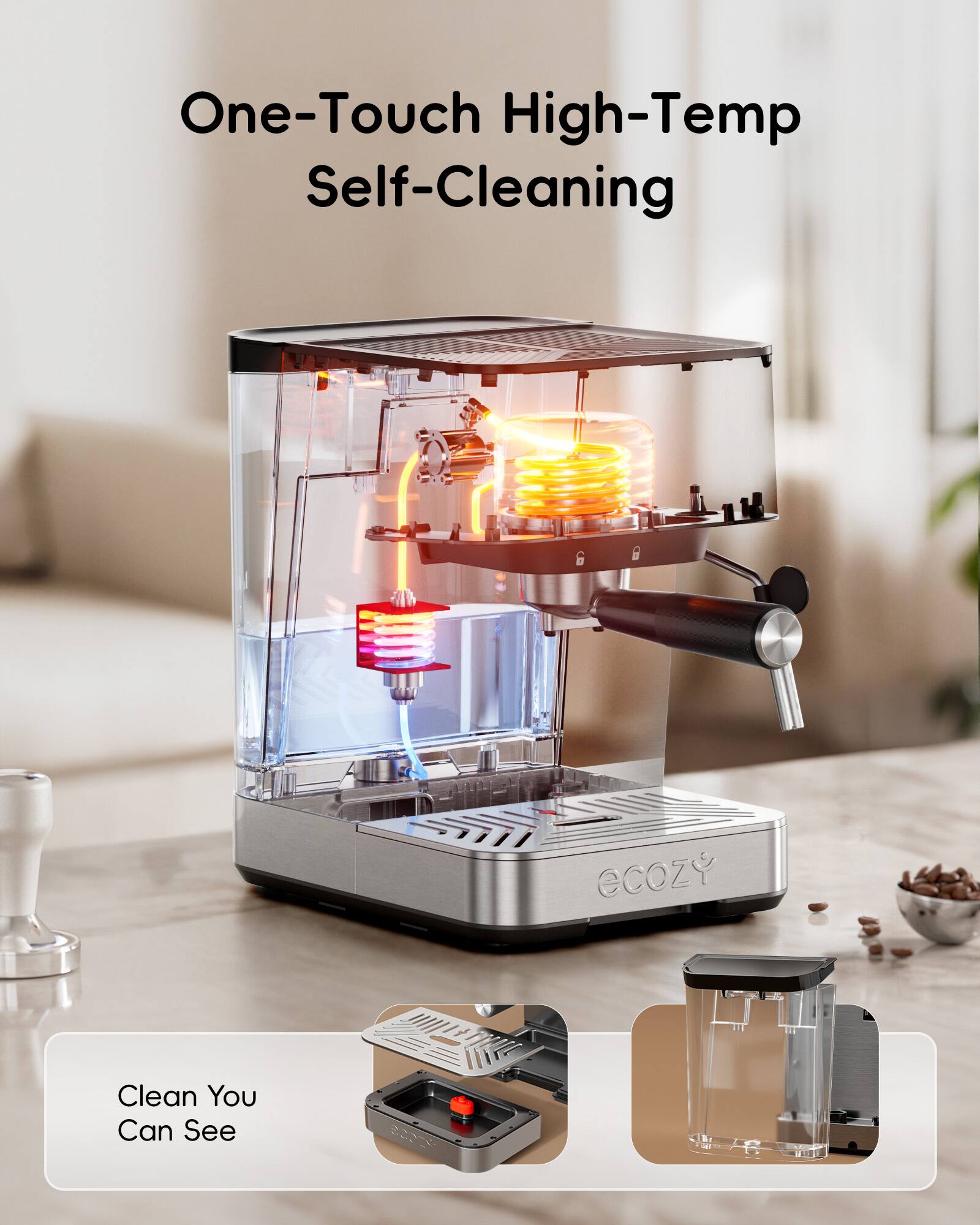 One-Touch High-Temp Self-Cleaning  
Clean You Can See