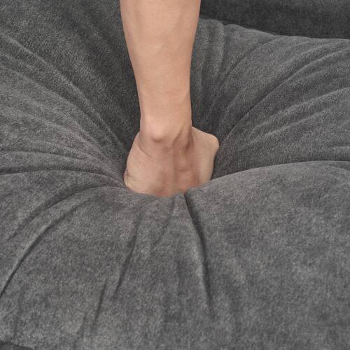 Back. Anysun - Oversized Chenille Accent Chair Set of 2 - Comfy Single Sofa Chairs with Large Seat for Living Room or Bedroom - Gray.