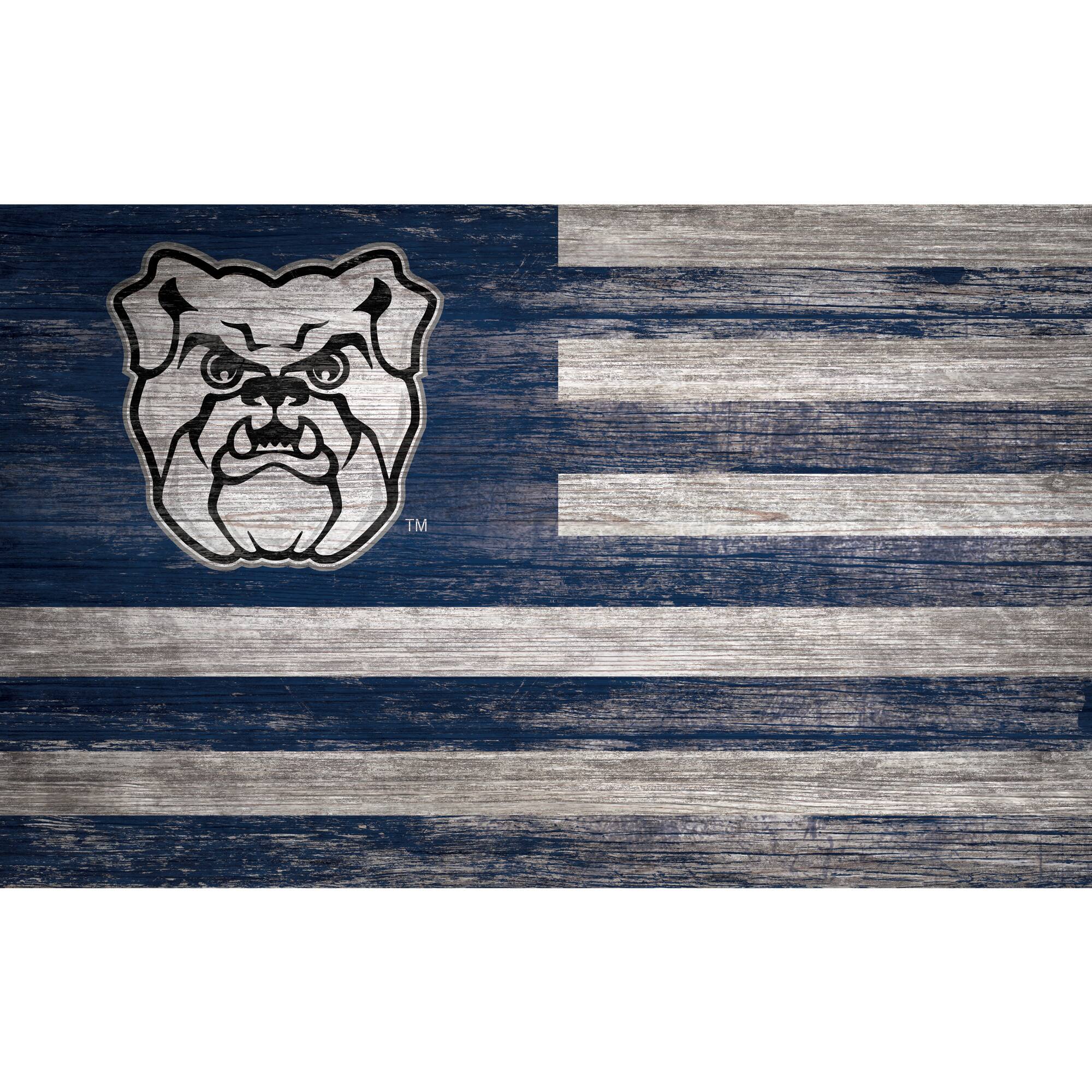Butler Bulldogs 11'' x 19'' Distressed Flag Sign