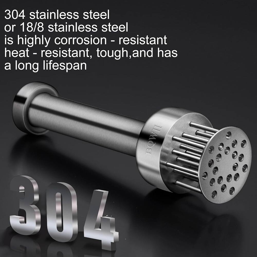 304 stainless steel or 18/8 stainless steel is highly corrosion-resistant, heat-resistant, tough, and has a long lifespan.