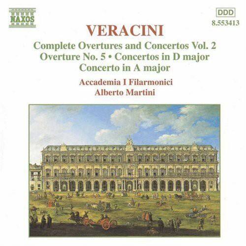 VERACINI  
Complete Overtures and Concertos Vol. 2  
Overture No. 5 • Concertos in D major  
Concerto in A major  
Accademia I Filarmonici  
Alberto Martini  

NAXOS  
8.553413  
DDD