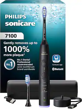 Philips Sonicare - 7100 Series Rechargeable Electric Toothbrush - HX7421/06 - Black